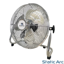 Load image into Gallery viewer, METAL FLOOR FAN 12" HIGH VELOCITY AIR MULTI SPEED FREE STANDING TILT INDUSTRIAL