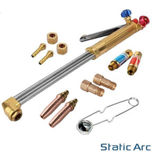 Load image into Gallery viewer, OXY PROPANE GAS CUTTING TORCH KIT OXYGEN FLAME CUTTER HOSE REGULATOR KIT