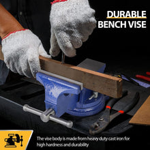 Load image into Gallery viewer, BENCH VICE CLAMP WORKTOP JAWS GRIP HOLD SWIVEL BASE MECHANICS VISE 100mm (4inch)
