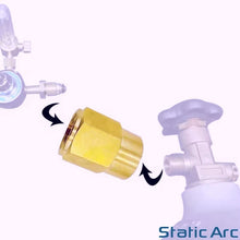 Load image into Gallery viewer, CO2 BOTTLE to ARGON REGULATOR ADAPTER CONNECTOR GAS FITTING G5/8 to W21.8