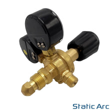Load image into Gallery viewer, GAS BOTTLE PRESSURE FLOW REGULATOR DUAL GAUGE ARGON CO2 NITROGEN MIG TIG WELDING