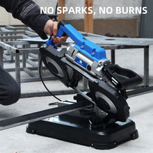 Load image into Gallery viewer, 1200W ELECTRIC HANDHELD BAND SAW 2in1 CHOP TABLE BANDSAW STAND METAL WOOD CUT