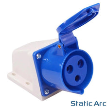 Load image into Gallery viewer, 32A 3-PIN INDUSTRIAL PLUG SOCKET MALE FEMALE WALL MOUNT 2P+EARTH IP44 240V
