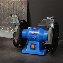Load image into Gallery viewer, 150W ELECTRIC BENCH GRINDER WORKTOP DUAL WHEEL METAL SANDER POLISHER 150mm DISC