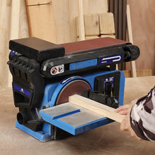 Load image into Gallery viewer, 650W ELECTRIC BELT + DISC SANDER 2in1 LINISHER BENCH LARGE TABLE WOOD METAL SAND