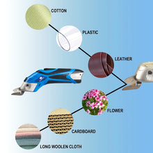 Load image into Gallery viewer, CORDLESS SCISSORS CUTTING SHEARS ELECTRIC BATTERY FABRIC PLASTIC CARDBOARD SNIPS
