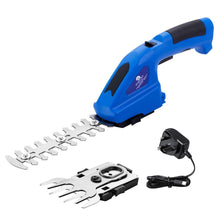 Load image into Gallery viewer, CORDLESS GARDEN SHEARS GRASS HEDGE SHRUB TRIMMER 2in1 DUAL ATTACHMENTS 7.2V