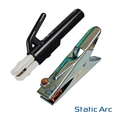 Load image into Gallery viewer, 400A ELECTRODE HOLDER + EARTH CLAMP SET WELDING GROUND ARC MMA ROD STICK GRIP