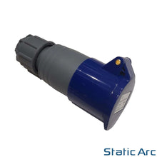 Load image into Gallery viewer, 16A 3-PIN INDUSTRIAL COMMANDO PLUG SOCKET MALE FEMALE 2P+EARTH Grey IP44 240V