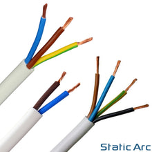 Load image into Gallery viewer, 2/3/4 CORE ELECTRICAL WHITE FLEX CABLE ROUND FLEXIBLE WIRE 0.75/1.0/1.5/2.5mm2 (Copy)