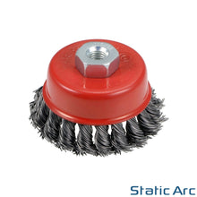 Load image into Gallery viewer, TWIST KNOT WIRE BRUSH CUP WHEEL ANGLE GRINDER METAL RUST PAINT REMOVAL 75/100mm