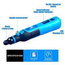 Load image into Gallery viewer, CORDLESS MINI GRINDER DRILL POLISH ENGRAVER ROTARY MULTI TOOL LI-ION BATTERY KIT