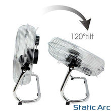 Load image into Gallery viewer, METAL FLOOR FAN 12" HIGH VELOCITY AIR MULTI SPEED FREE STANDING TILT INDUSTRIAL