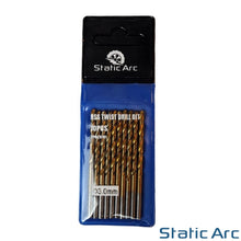 Load image into Gallery viewer, 10x HSS TITANIUM COATED DRILL BIT SET PACK METAL WOOD PLASTIC HOLE 1/2/3/4/5/6mm