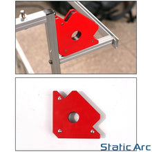 Load image into Gallery viewer, 25/50/75Lb MAGNETIC ANGLE CORNER HOLDER WELDING CLAMP SUPPORT FIX ARROW MAGNET