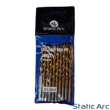 Load image into Gallery viewer, 10x HSS TITANIUM COATED DRILL BIT SET PACK METAL WOOD PLASTIC HOLE 1/2/3/4/5/6mm