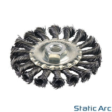 Load image into Gallery viewer, TWIST KNOT WIRE BRUSH CUP WHEEL ANGLE GRINDER METAL RUST PAINT REMOVAL 75/100mm