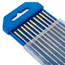 Load image into Gallery viewer, 10pc TIG WELDING TUNGSTEN ELECTRODES TIPS BLUE/GOLD/GREEN/GREY/RED/WHITE 1.6mm/2.4mm