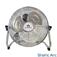 Load image into Gallery viewer, METAL FLOOR FAN 12" HIGH VELOCITY AIR MULTI SPEED FREE STANDING TILT INDUSTRIAL