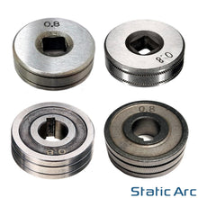 Load image into Gallery viewer, MIG WIRE FEED ROLLER DRIVE WHEEL SQUARE V KNURLED U GUIDE WELDING 0.6/0.8/1.0mm