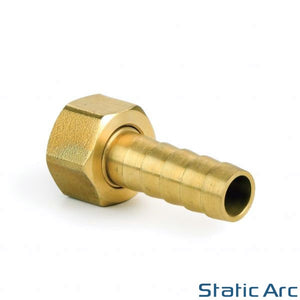 HOSE TAIL SWIVEL NUT BRASS ADAPTOR FITTING PIPE CONNECTOR 8mm G 3/8 BSP THREAD