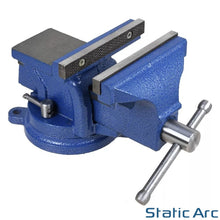 Load image into Gallery viewer, BENCH VICE WORKTOP CLAMP SWIVEL BASE JAWS VISE MECHANIC WORKSHOP 125mm (5inch)
