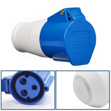 Load image into Gallery viewer, 32A 3-PIN INDUSTRIAL COMMANDO PLUG SOCKET WALL MALE FEMALE 2P+EARTH IP44 240V
