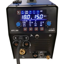 Load image into Gallery viewer, MTC 200 SYNERGIC WELDER PLASMA CUTTER 5in1 MIG MMA ARC TIG CUT SPOT WELD 200A
