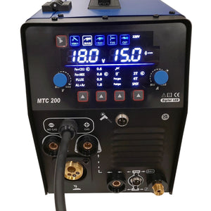 MTC 200 SYNERGIC WELDER PLASMA CUTTER 5in1 MIG MMA ARC TIG CUT SPOT WELD 200A
