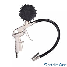 Load image into Gallery viewer, TYRE INFLATOR GUN w/ PRESSURE GAUGE AIR LINE COMPRESSOR GARAGE PUMP
