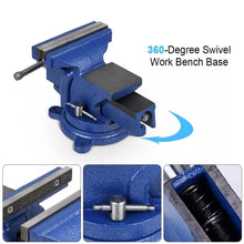 Load image into Gallery viewer, BENCH VICE WORKTOP CLAMP SWIVEL BASE JAWS VISE MECHANIC WORKSHOP 125mm (5inch)
