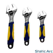 Load image into Gallery viewer, ADJUSTABLE SPANNER WRENCH SOFT GRIP HANDLE OPEN JAW HEAVY DUTY 6&quot;/8&quot;/10&quot; inch
