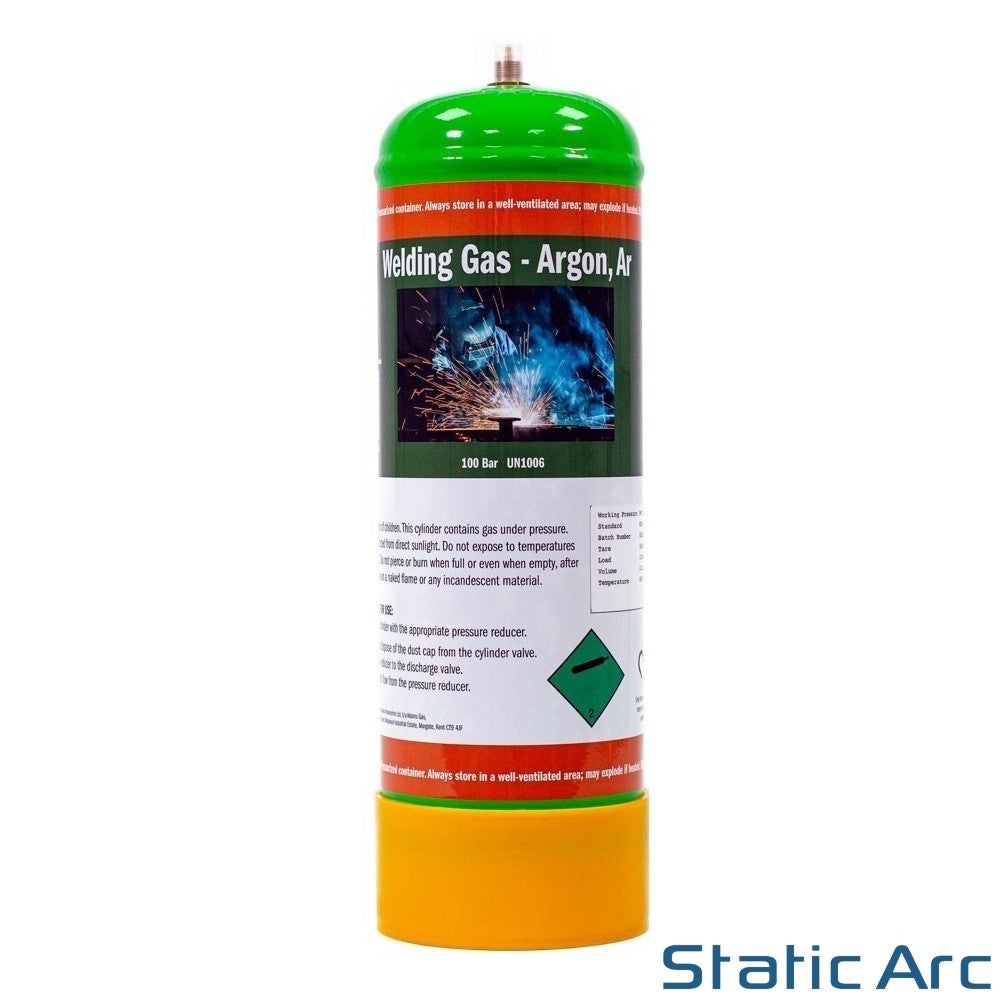 ARGON CO2 DISPOSABLE GAS BOTTLE 100% PURE 80/20% MIX MIG TIG WELDING 2.2L