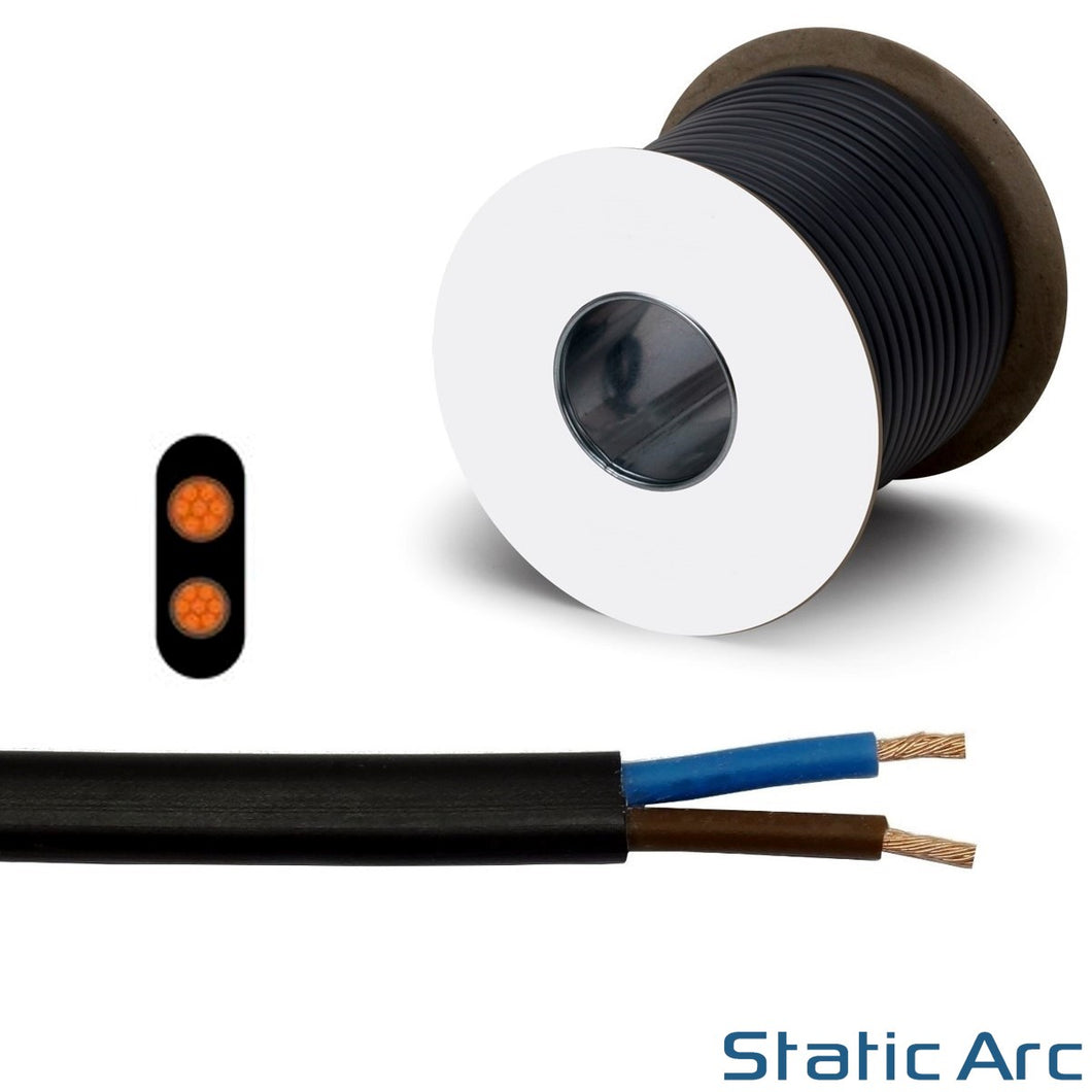 2 CORE ELECTRICAL FLAT TWIN CABLE FLEXIBLE WIRE BLUE BROWN 5V 12V 24V / 1-42A