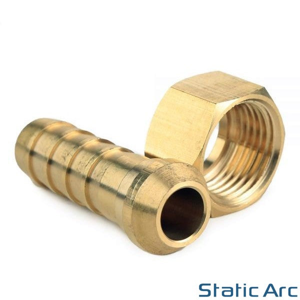 HOSE TAIL SWIVEL NUT BRASS ADAPTOR FITTING PIPE CONNECTOR 8mm G 3/8 BSP THREAD