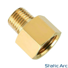 Load image into Gallery viewer, 3/8" to 1/4" BSP ADAPTER REDUCER BRASS THREAD FITTING GAS AIR HOSE MALE FEMALE
