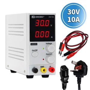 ADJUSTABLE POWER SUPPLY 30V 10A SWITCHING DC DIGITAL LED VARIABLE PRECISION LAB