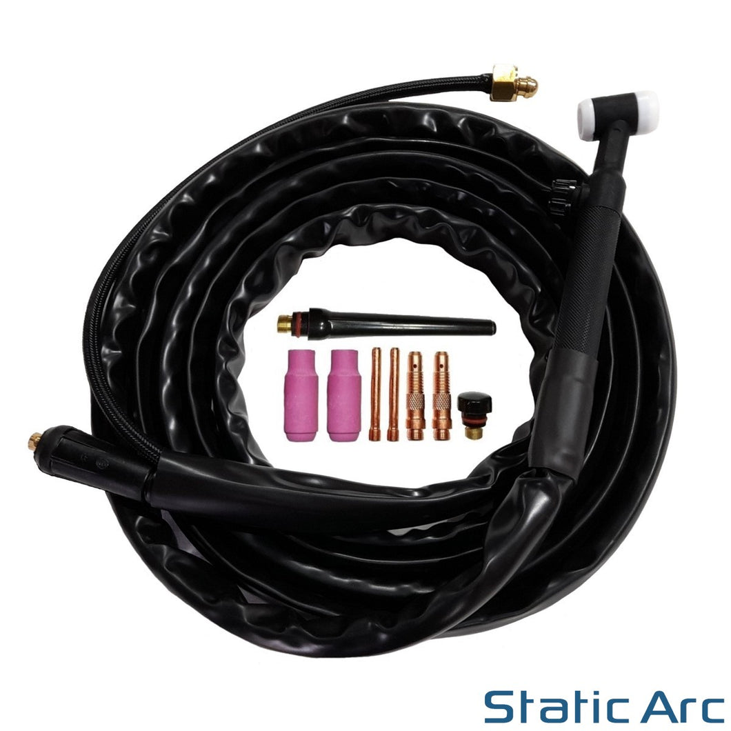 WP17V TIG WELDING TORCH GAS TIG LIFT SCRATCH AIR COOLED 10-25 4m CABLE
