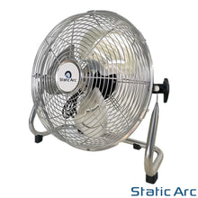 Load image into Gallery viewer, METAL FLOOR FAN 12&quot; HIGH VELOCITY AIR MULTI SPEED FREE STANDING TILT INDUSTRIAL
