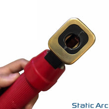 Load image into Gallery viewer, 400A ELECTRODE HOLDER TWIST LOCK ARC MMA WELDING STICK ROD TORCH RED
