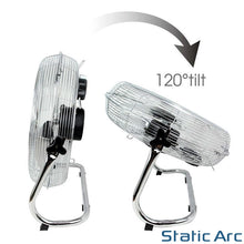 Load image into Gallery viewer, METAL FLOOR FAN 12&quot; HIGH VELOCITY AIR MULTI SPEED FREE STANDING TILT INDUSTRIAL
