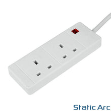 Load image into Gallery viewer, EXTENSION LEAD CABLE ELECTRIC UK MAINS POWER PLUG SOCKET SWITCH 1/2/4/6 GANG WAY
