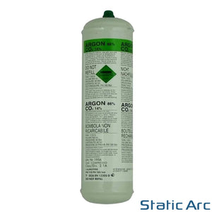ARGON 100% ARGON/CO2 86/14% DISPOSABLE GAS BOTTLE MIX CYLINDER MIG TIG WELDING
