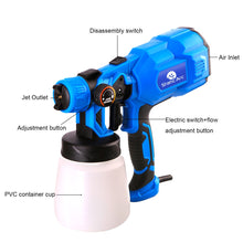 Load image into Gallery viewer, 550W ELECTRIC SPRAY GUN POWER TOOL SUCTION FED 800ML VEHICLE CAR FENCE PAINT
