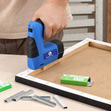 Load image into Gallery viewer, CORDLESS STAPLE NAIL GUN 2in1 ELECTRIC BATTERY RECHARGABLE TRACK PINS STAPLER
