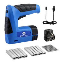 Load image into Gallery viewer, CORDLESS STAPLE NAIL GUN 2in1 ELECTRIC BATTERY RECHARGABLE TRACK PINS STAPLER
