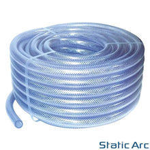 Load image into Gallery viewer, PVC BRAIDED HOSE CLEAR TUBE REINFORCED PIPE GAS AIR WATER OIL FUEL FOOD 8mm ID
