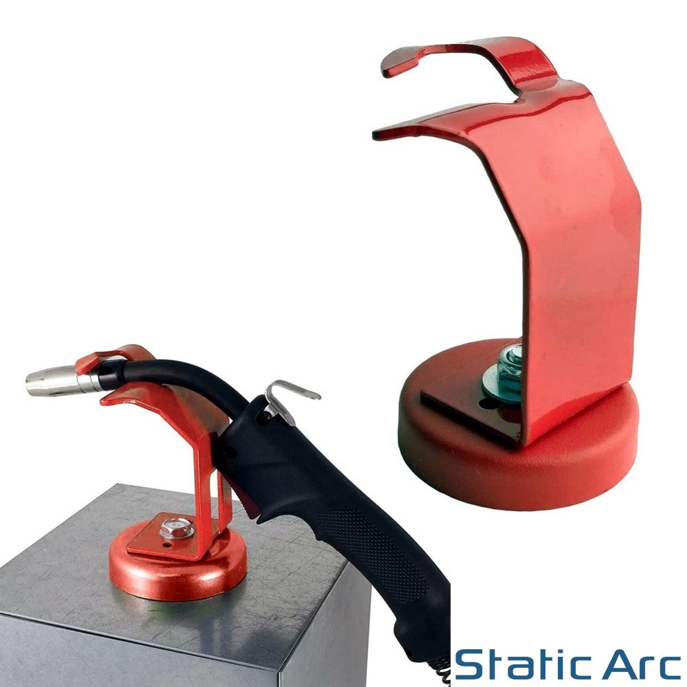 MIG WELDING TORCH HOLDER STAND LANCE SUPPORT BLOCK MAGNETIC HEAVY DUTY 30KG