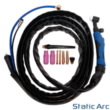 Load image into Gallery viewer, WP17VF TIG WELDING TORCH FLEX HEAD 2in1 HF TRIGGER SWITCH LIFT SCRATCH 10-25 4m
