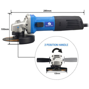 850W ELECTRIC ANGLE GRINDER CUTTING GRINDING SANDING TOOL 115mm 4.5" DISC CUT